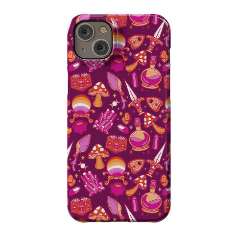 Lesbian Pride Witch Pattern Phone Case